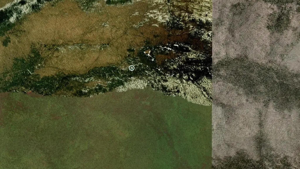 Aerial view of Refuge du Ruisseau-de-la-Montagne and surroundings