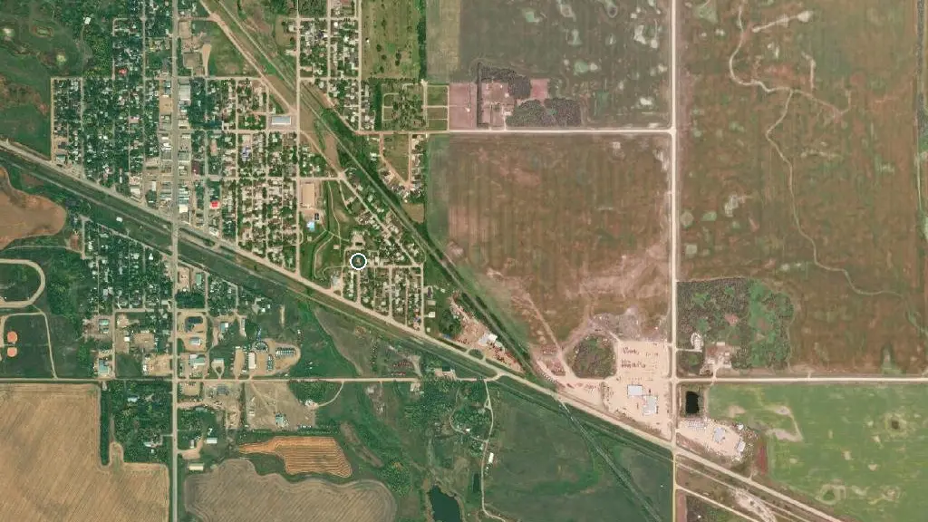 Aerial view of Wadena Campground and surroundings