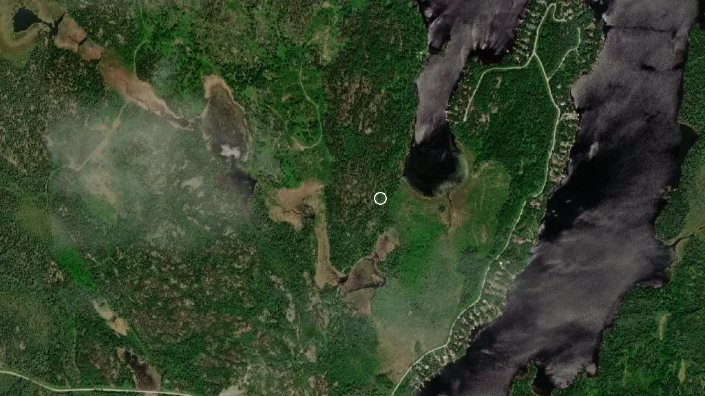 Aerial view of Nopiming Provincial Park - Beresford Lake Campground and surroundings