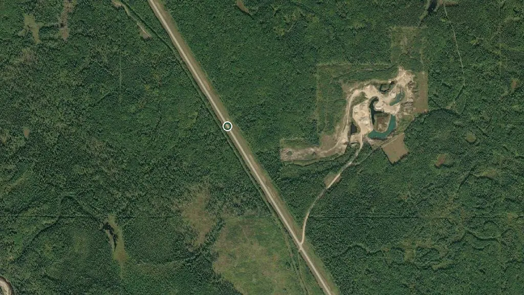 Aerial view of Freeman River RV Park and surroundings
