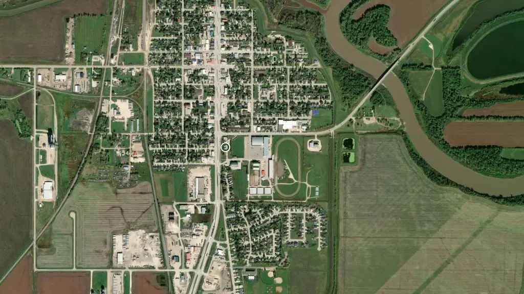 Aerial view of Museum Campground and surroundings