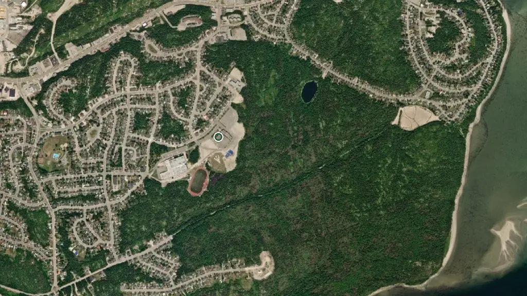 Aerial view of Camping Boréal and surroundings