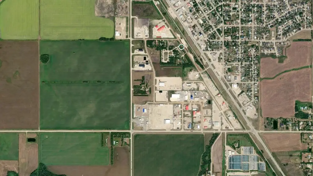 Aerial view of Corridor Campground and surroundings