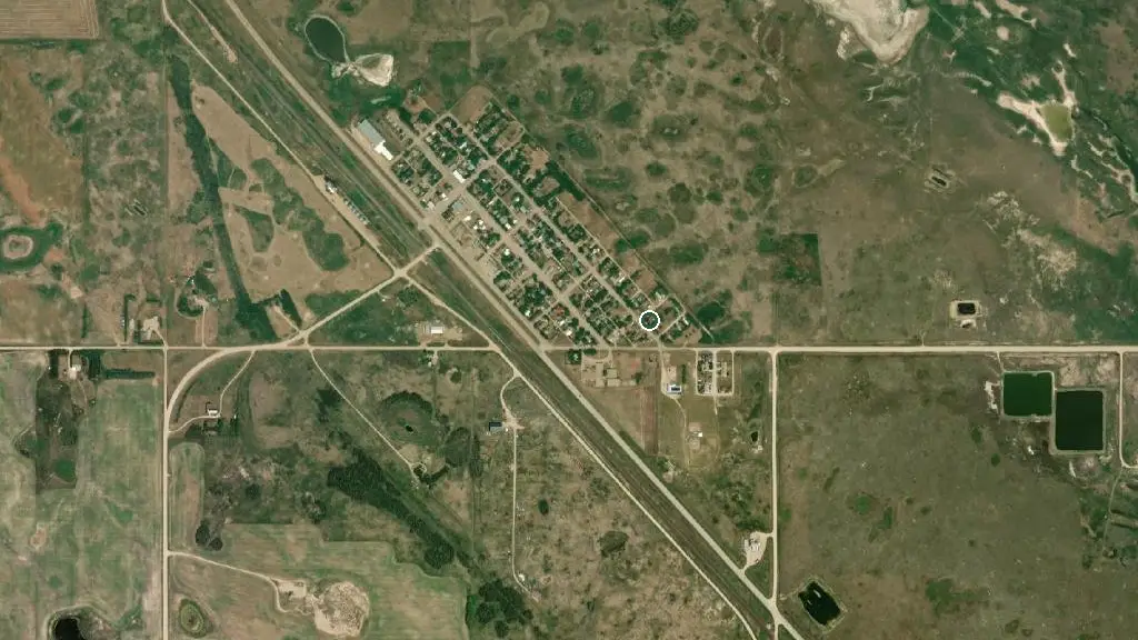 Aerial view of The Elms on Grand RV Campground and surroundings