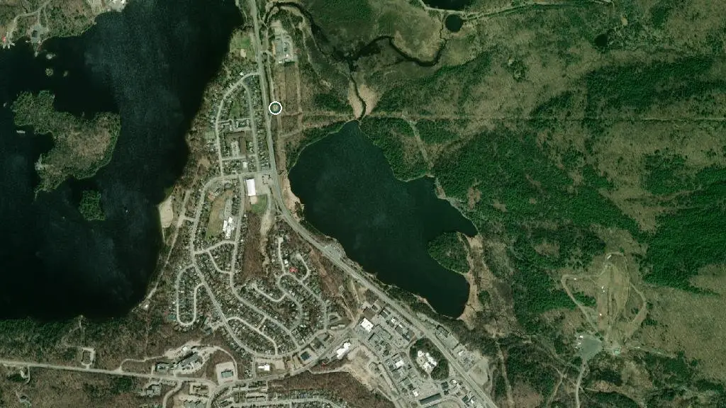 Aerial view of Westview Park Campground and surroundings