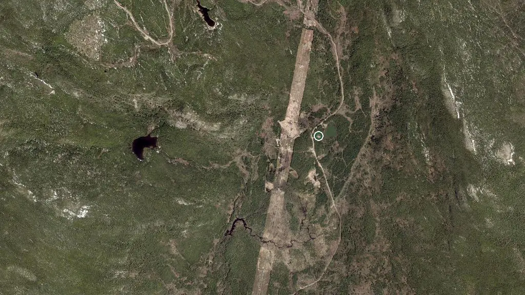 Aerial view of Chouette and surroundings