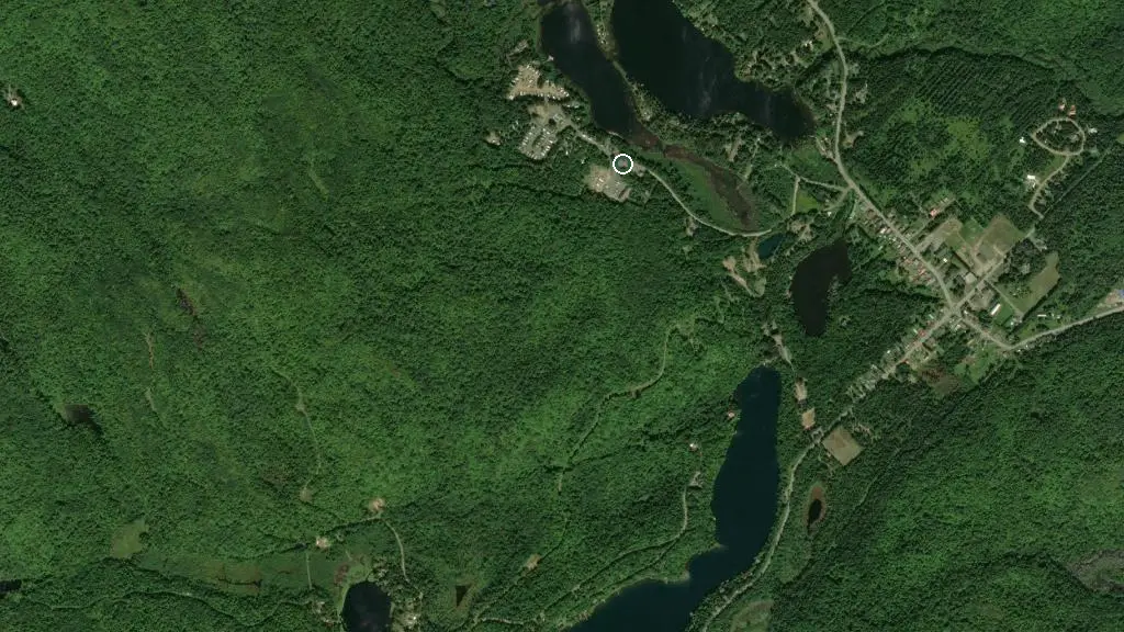 Aerial view of Camping Lac Bellemare and surroundings
