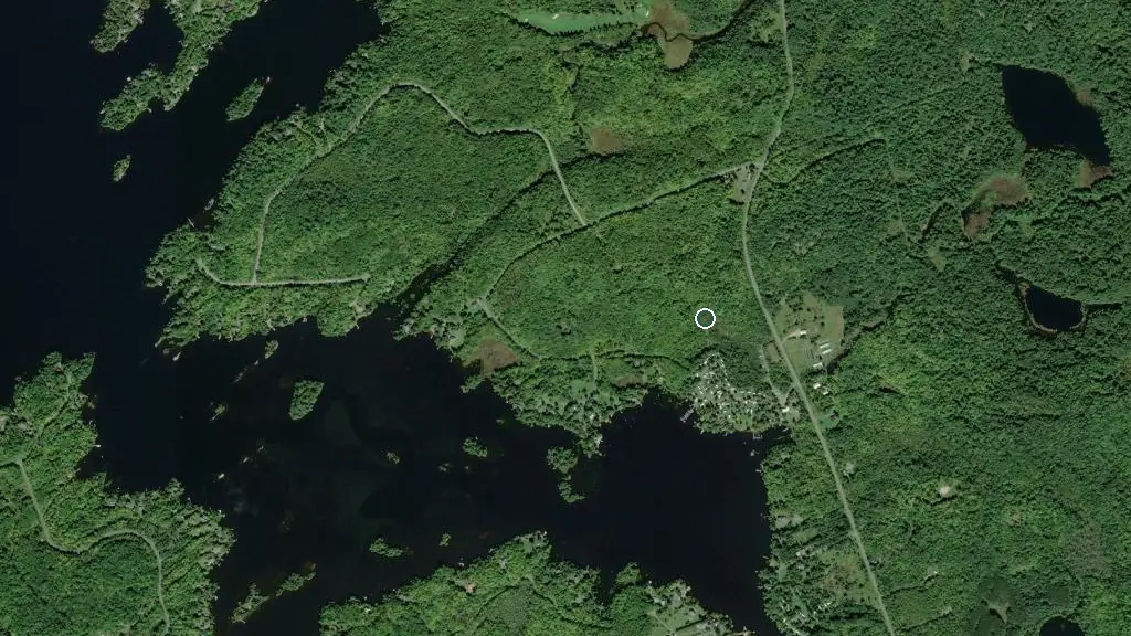 Aerial view of Candlelight on the Bay RV Resort and surroundings
