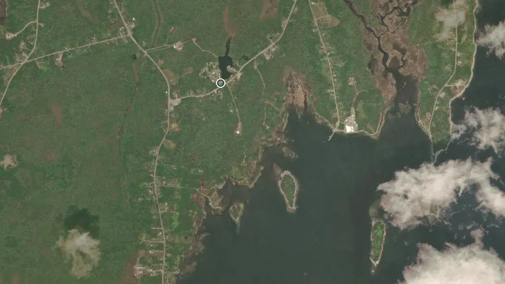 Aerial view of Lockeport Campground & Cottages and surroundings