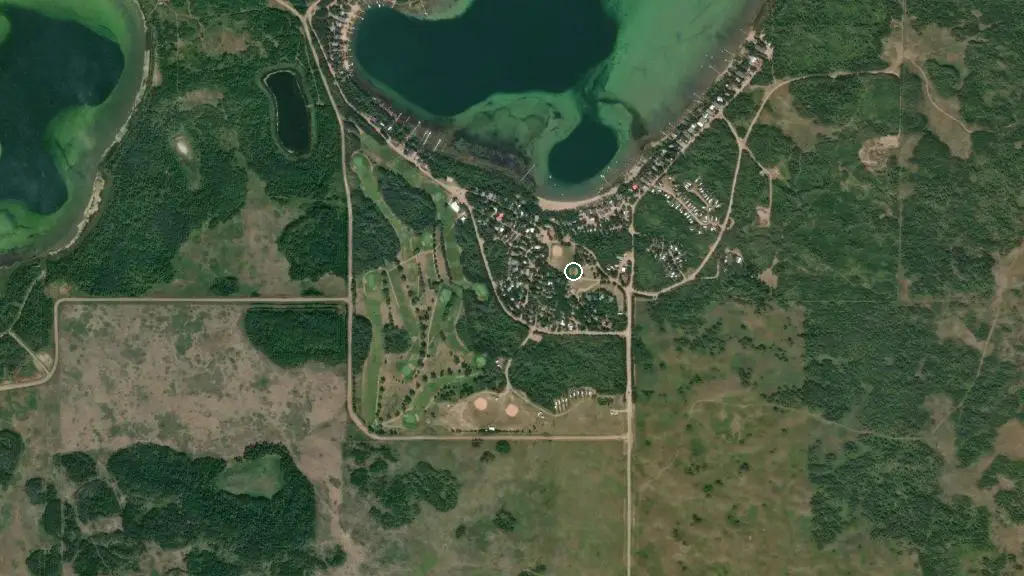 Aerial view of Atton's Lake Regional Park and surroundings