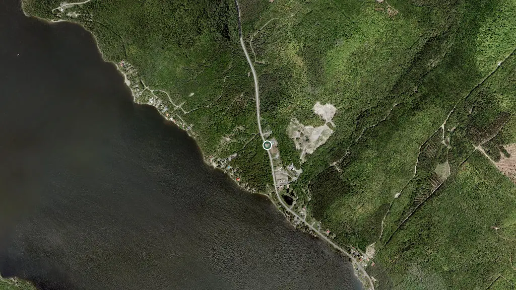 Aerial view of Parc National du Lac-Témiscouata, Camping Grands-Pins - Sépaq and surroundings