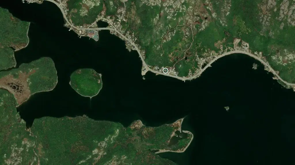 Aerial view of Kilmory Resort Trailer Park and surroundings