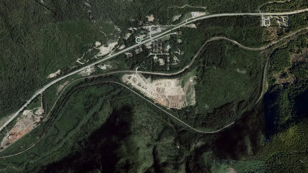 Aerial view of The Reverie Campground and surroundings