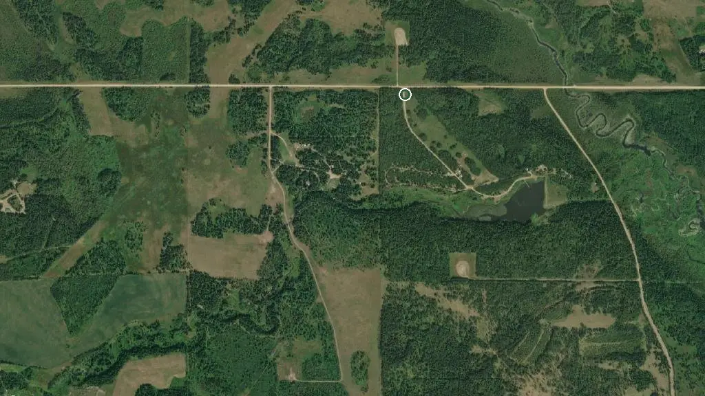 Aerial view of Mound Red Campground and surroundings