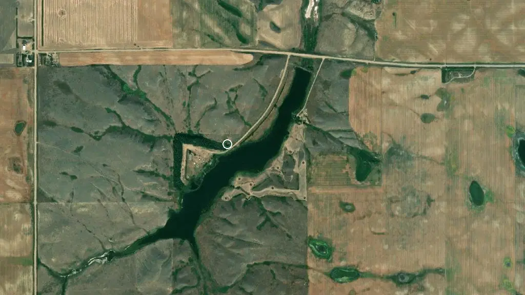 Aerial view of Hazlet Regional Park and surroundings